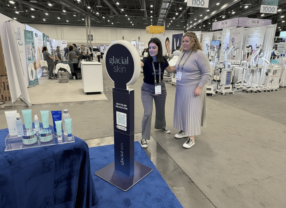 Base tradeshow photo booth setup