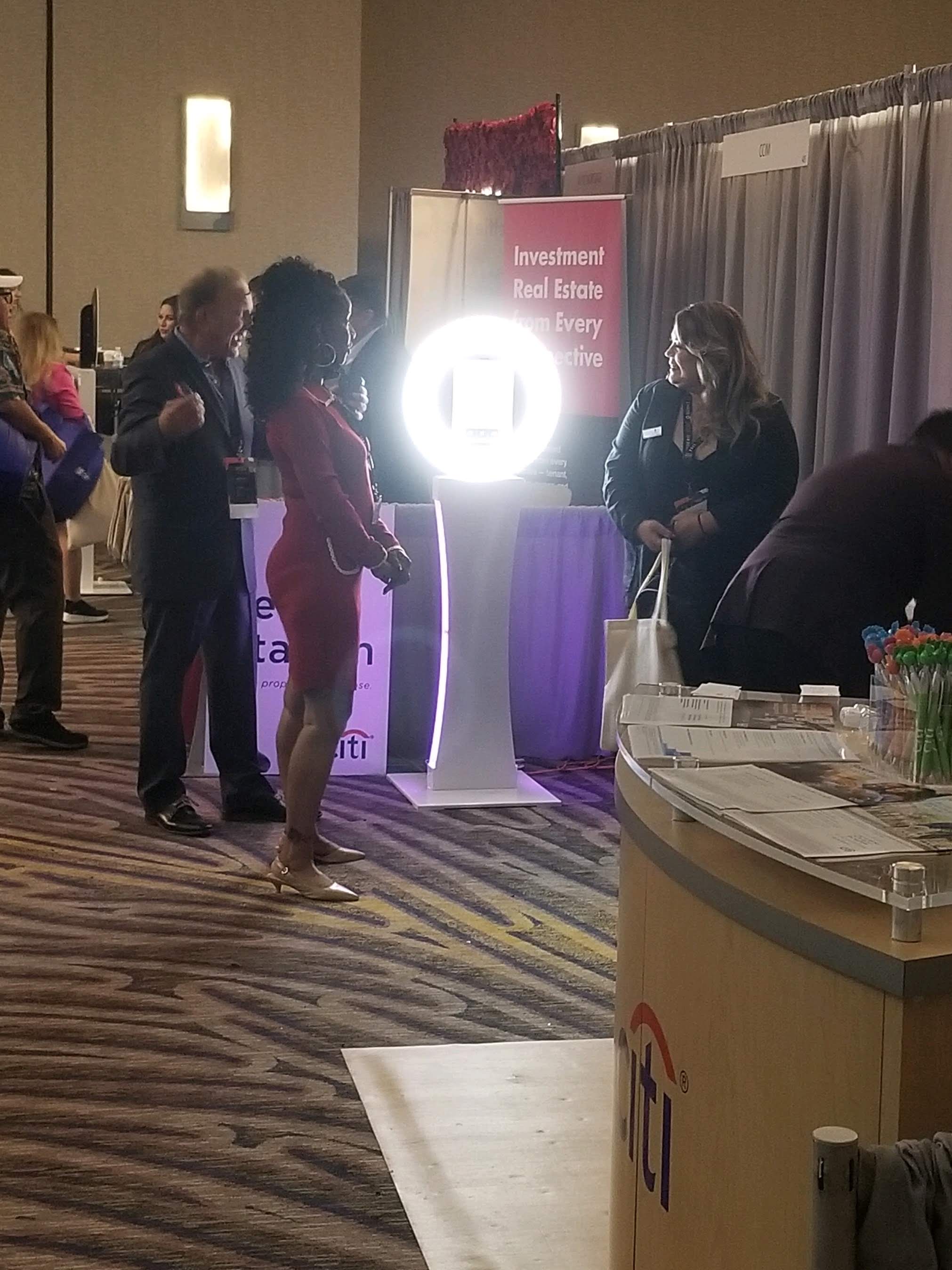 Citi branded selfie station at trade show
