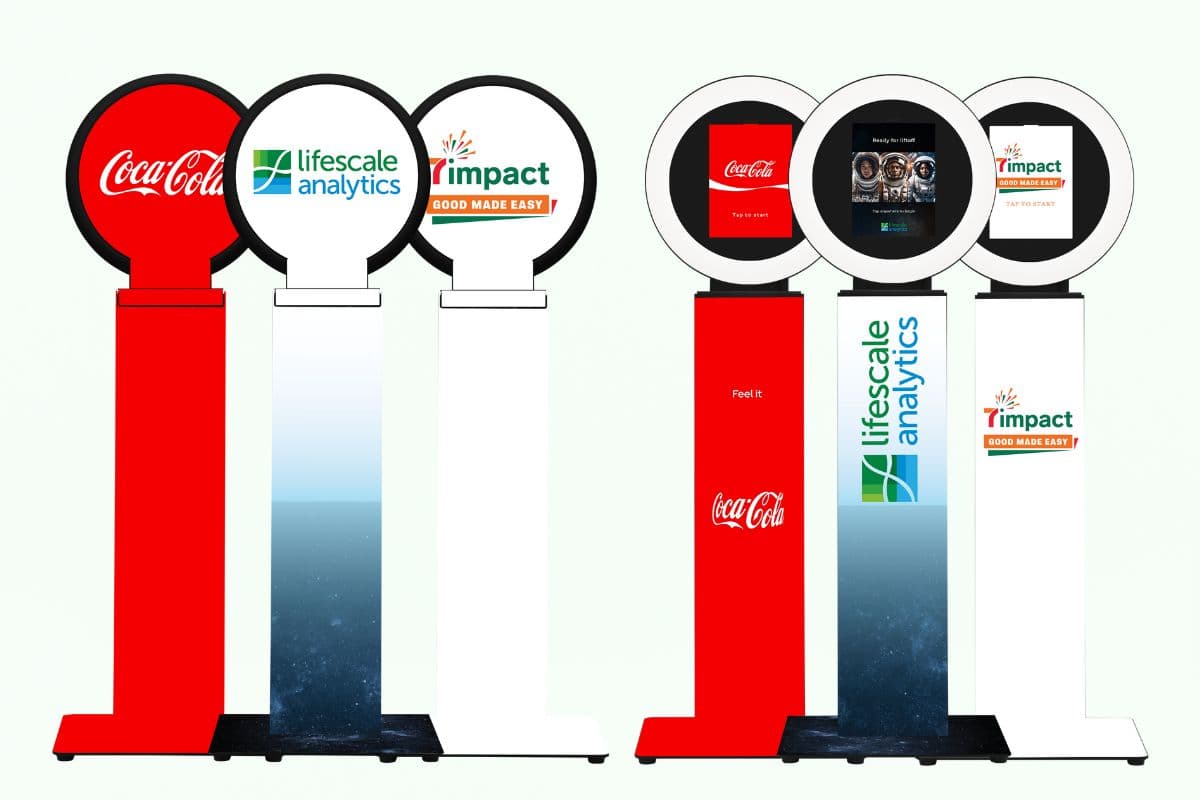 Custom branded photo booth with vinyl wrap branding